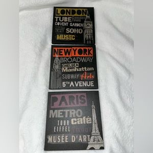 IKEA set of 3 wall canvases